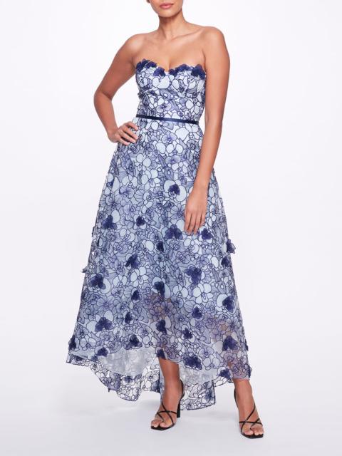 Marchesa STRAPLESS ORGANZA GOWN