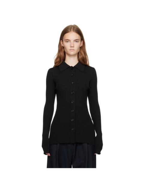 RECTO Black Both Sides Opening Cardigan
