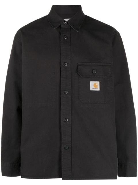Carhartt WIP logo-patch cotton shirt