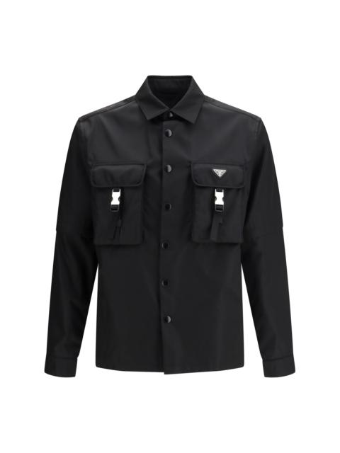 Prada Prada Re-Nylon Recycled Polyamide Shirt — Black