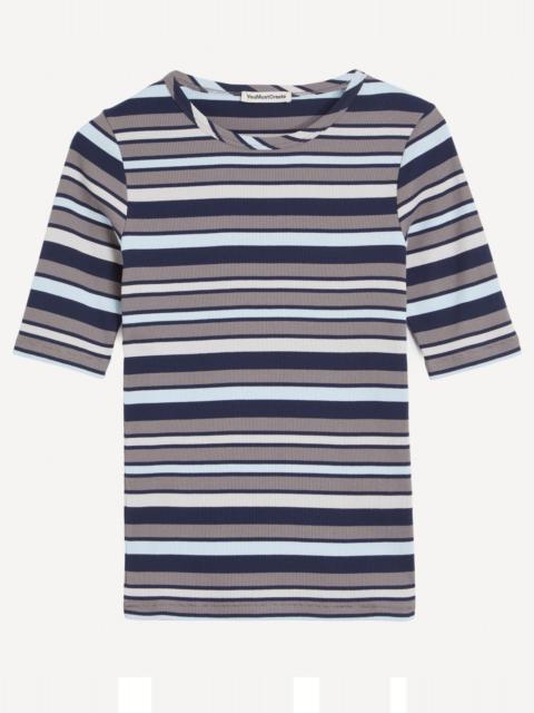 YMC Charlotte Multi-Stripe Short-Sleeve T-Shirt
