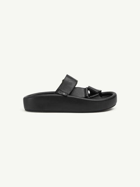 Webbing Slip-on Platform Sandals