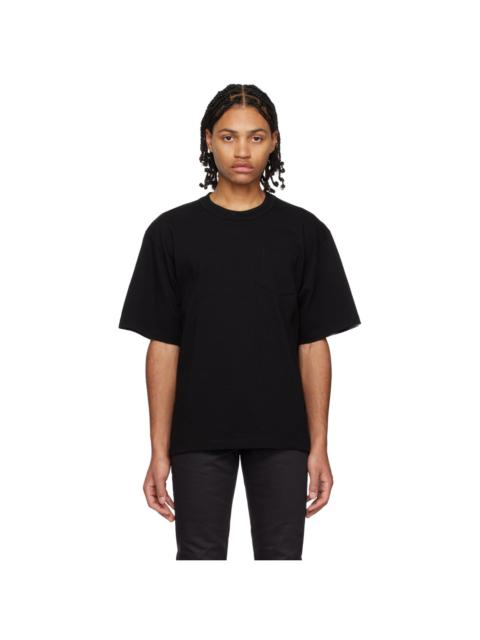 sacai Men's S Logo Split Seam T-Shirt Black