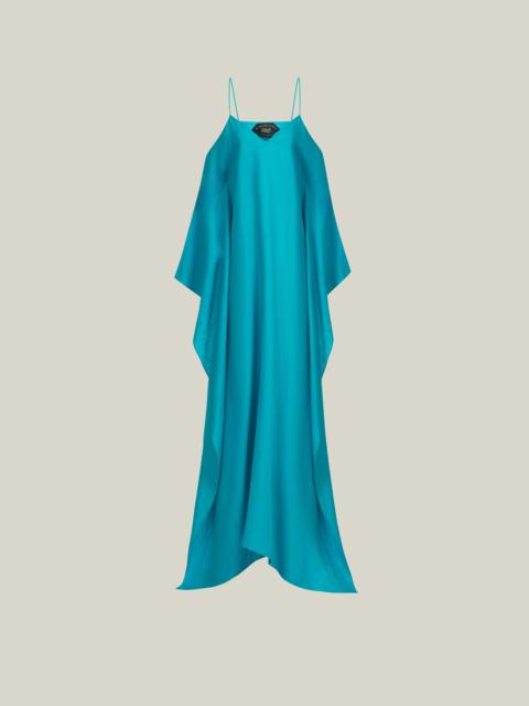 Taller Marmo Farrow Linen Kaftan in Turquoise