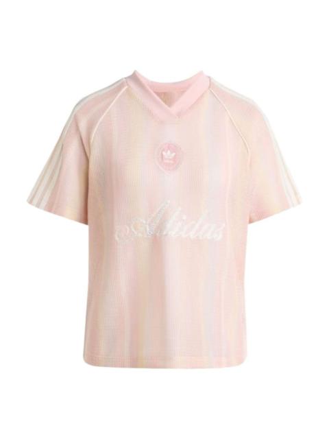 adidas (WMNS) adidas Summer Glow Knitted Oversized Jersey Asia Sizing 'Sandy Pink' KY3161