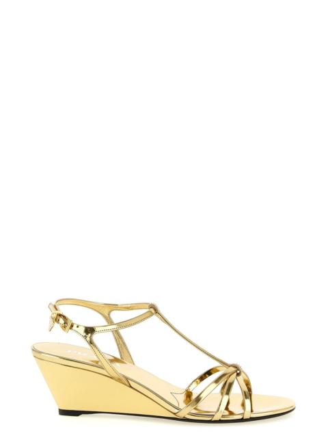 Prada Laminated leather sandals