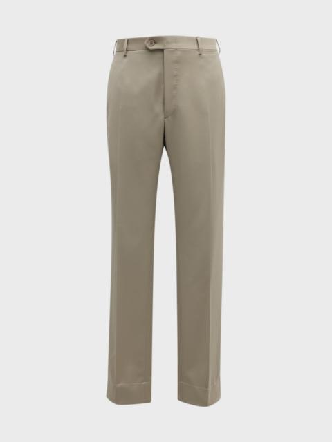 Men's Flat-Front Wool Pants