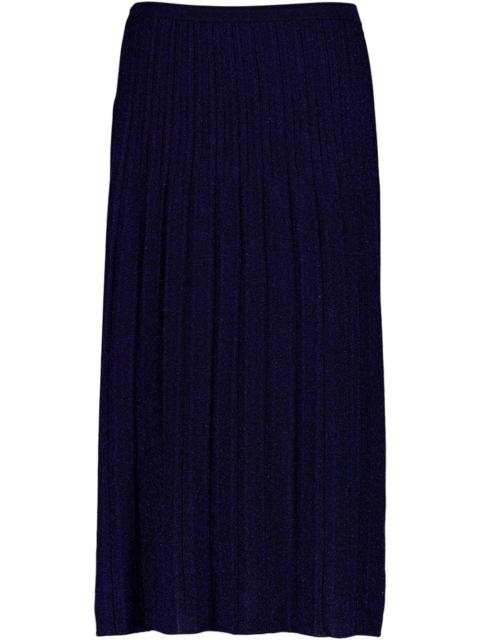 Zimmermann ribbed lurex midi skirt