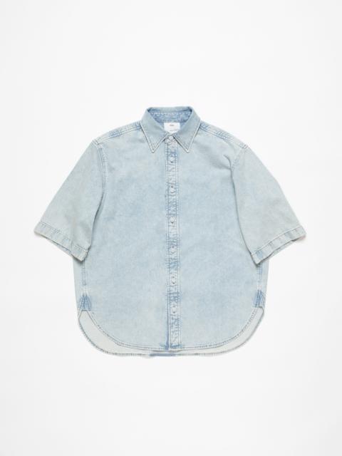Denim button-up shirt - Relaxed fit - Indigo blue