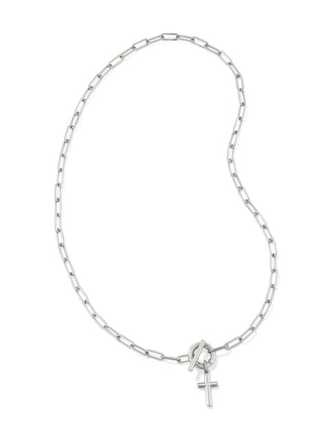 KENDRA SCOTT Cross Silver Link and Chain Necklace