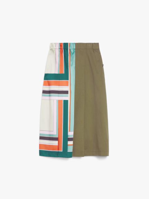 WEEKEND Max Mara LALLO Printed twill and gabardine skirt