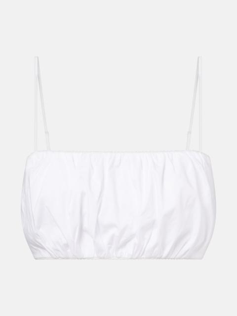 STAUD Fiore cotton crop top