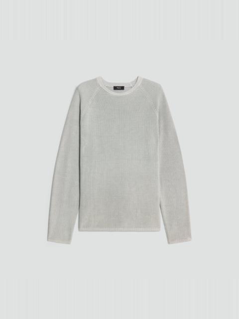 Theory Washed Crewneck Sweater in Cotton