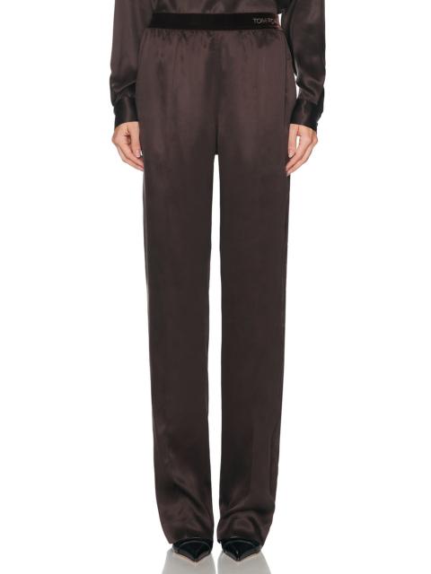 TOM FORD Silk Satin Straight Leg Pant