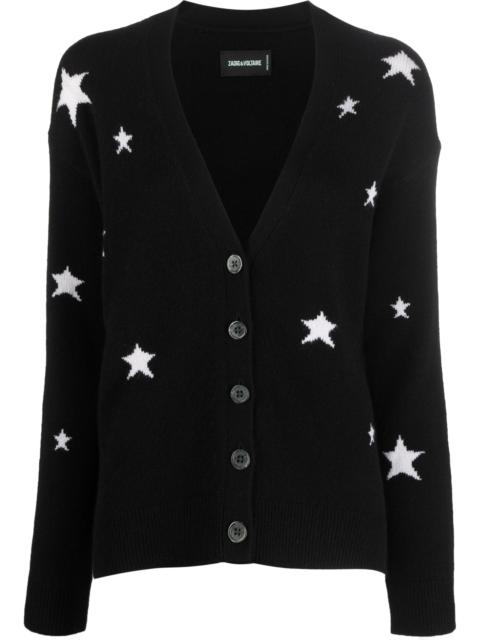 Zadig & Voltaire star-embellished cashmere cardigan | REVERSIBLE