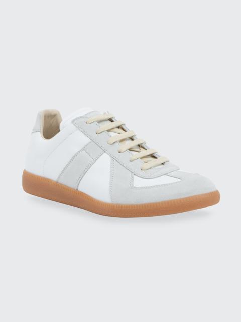 Maison Margiela Men's Replica Leather Low-Top Sneakers
