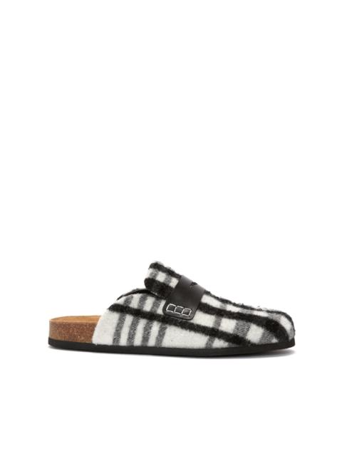 JW Anderson check loafers mules