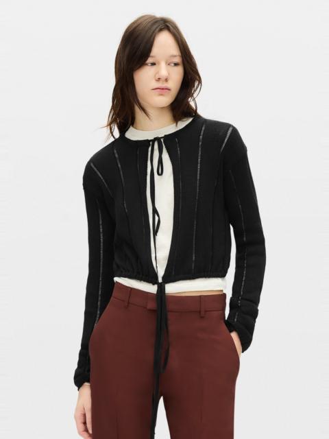 Ann Demeulemeester Jacklin Brushed Rib Cropped Cardigan