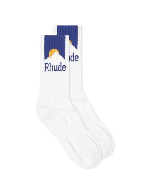 Rhude Mountain Logo Sock