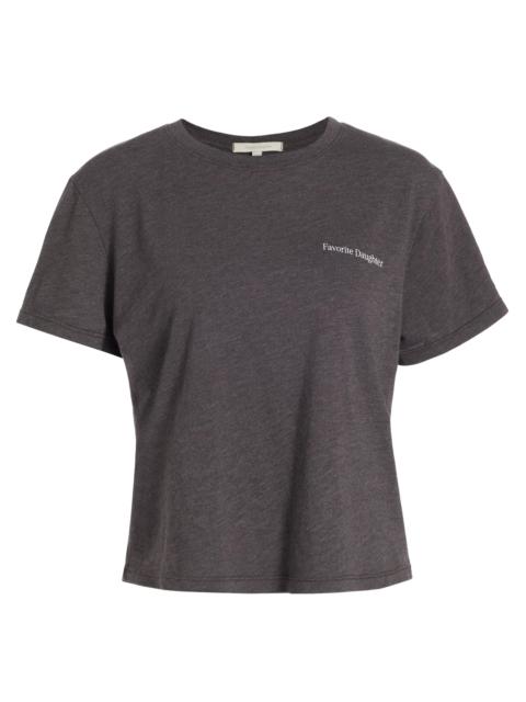 Favorite Daughter Women's Logo Crop T-Shirt - Charcoal