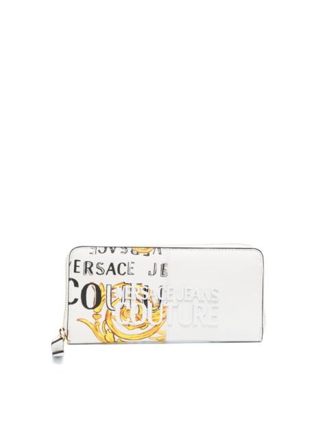 VERSACE JEANS COUTURE logo-print zipped wallet