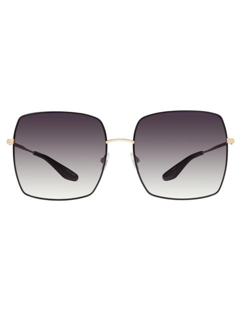 BARTON PERREIRA Women's Folasade 60MM Square Sunglasses - Gradient Grey Black Gold