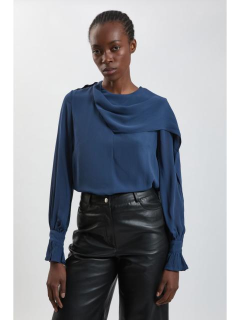 KAREN MILLEN Scarf Detail Woven Viscose Blouse