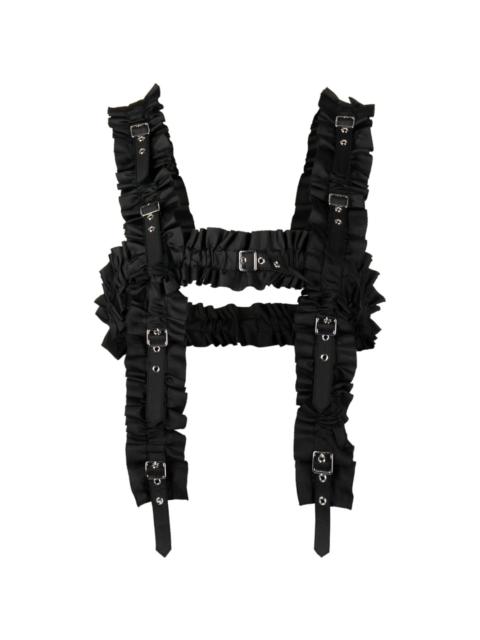 Noir Kei Ninomiya ruffled adjustable harness top