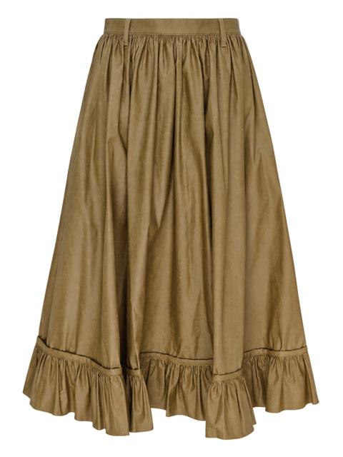 MM6 Maison Margiela Coated Cotton Trench Skirt