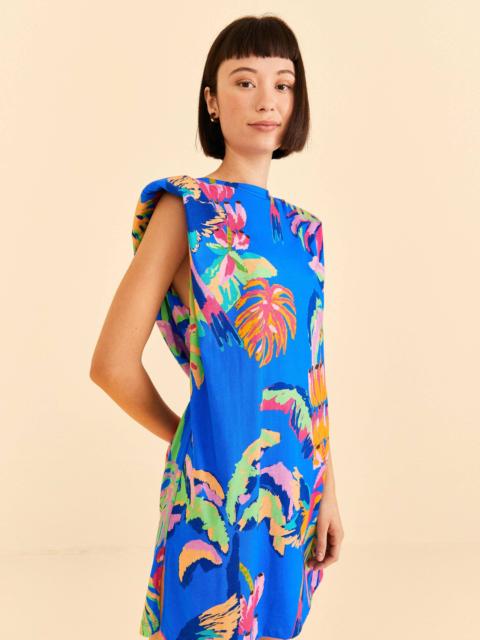 Blue Painted Jungle T-Shirt Dress
