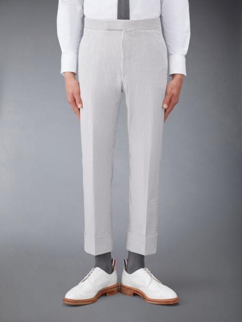 Thom Browne CLASSIC BACKSTRAP TROUSER WITH HALF LINING IN SEERSUCKER