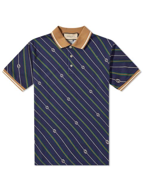 GUCCI Gucci GG Diag Stripe Polo