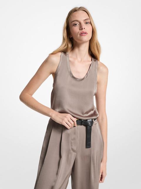 MICHAEL KORS Satin Racerback Tank Top