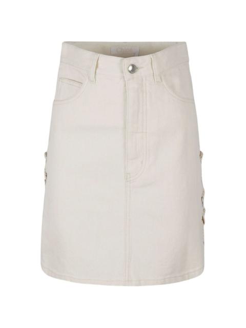 Chloé lace-detail mini skirt