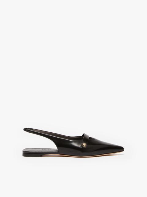 Max Mara MMSPRING Flat leather sandals