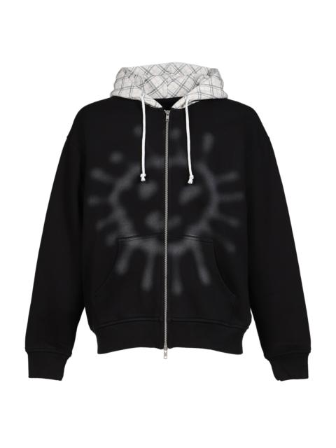 RASSVET SUN FADED ZIP HOODIE KNIT / BLK