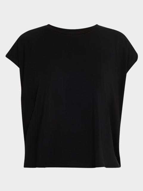 EILEEN FISHER Crewneck Stretch Jersey Top