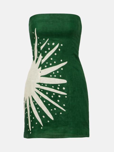 CALA de la CRUZ Carla printed linen minidress