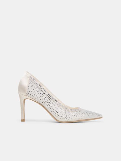 dolce vita KASHE CRYSTAL HEELS WHITE MESH