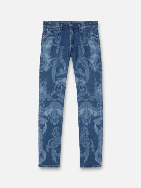 VERSACE Silver Baroque Jeans