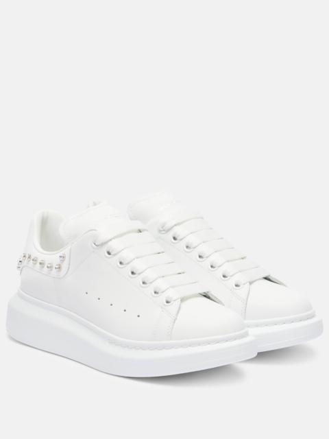 Alexander McQueen Oversized embellished leather sneakers