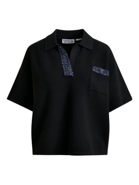 ESSENTIEL ANTWERP beaded-embellished polo shirt