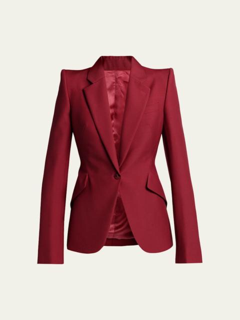 Alexander McQueen Certified Wool Mohair Single-Breasted Jacket