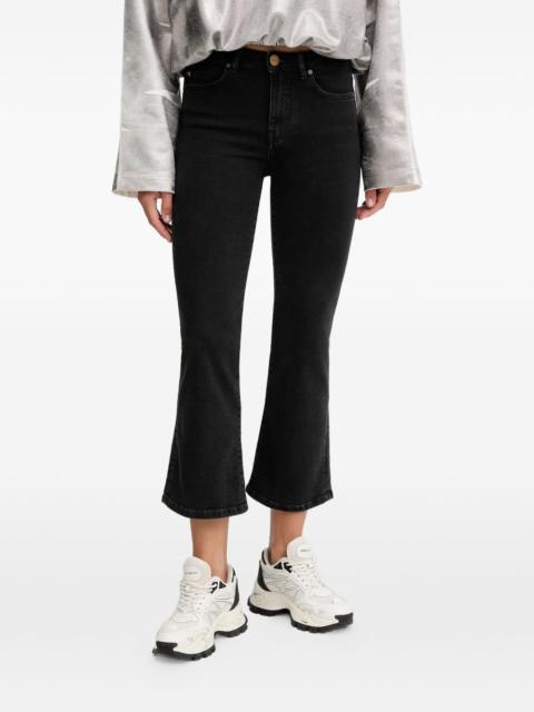 PINKO logo-embroidered flared jeans