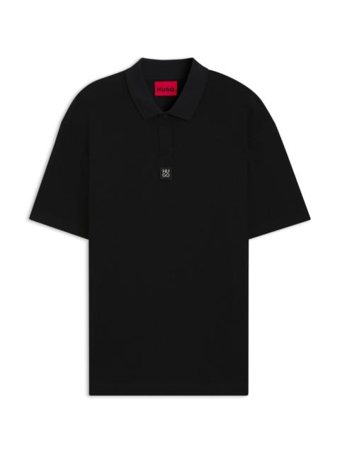 HUGO RELAXED-FIT POLO SHIRT WITH JACQUARD PATTERN