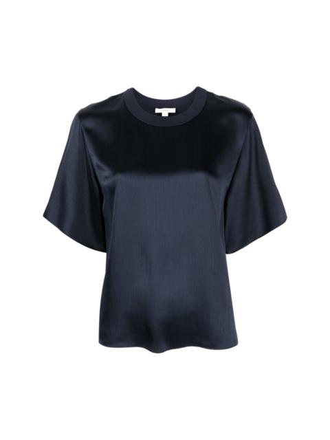 short-sleeve silk T-shirt