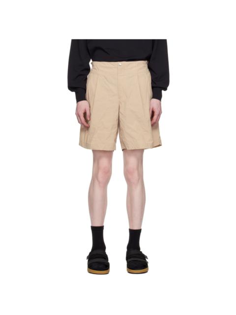Kolor Beige Pleated Shorts