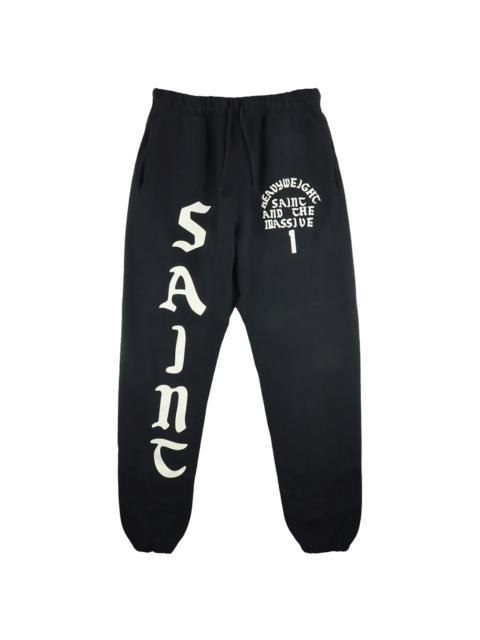 SAINT M×××××× It's Saint Logo Sweatpants "Black / White" SM YS1 0000 049