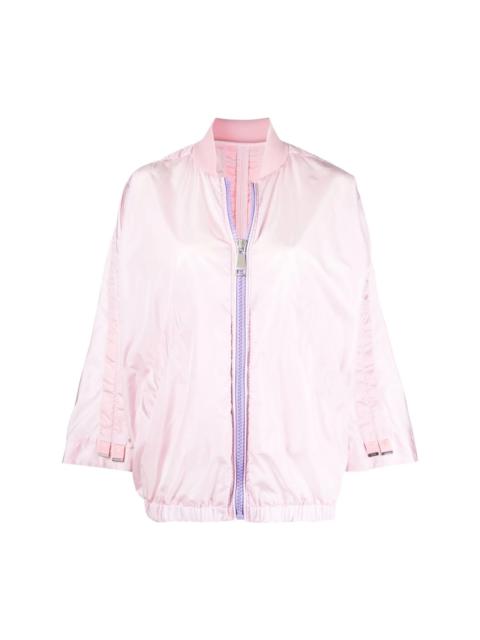 wide-sleeve bomber jacket