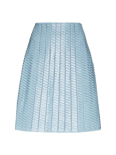 A-line pleated midi skirt